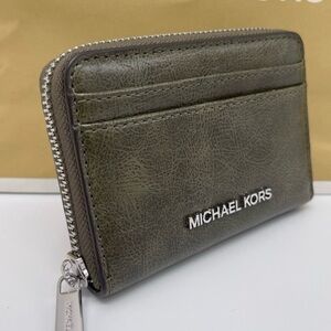 Michael Kors Khaki Leather Card Holder